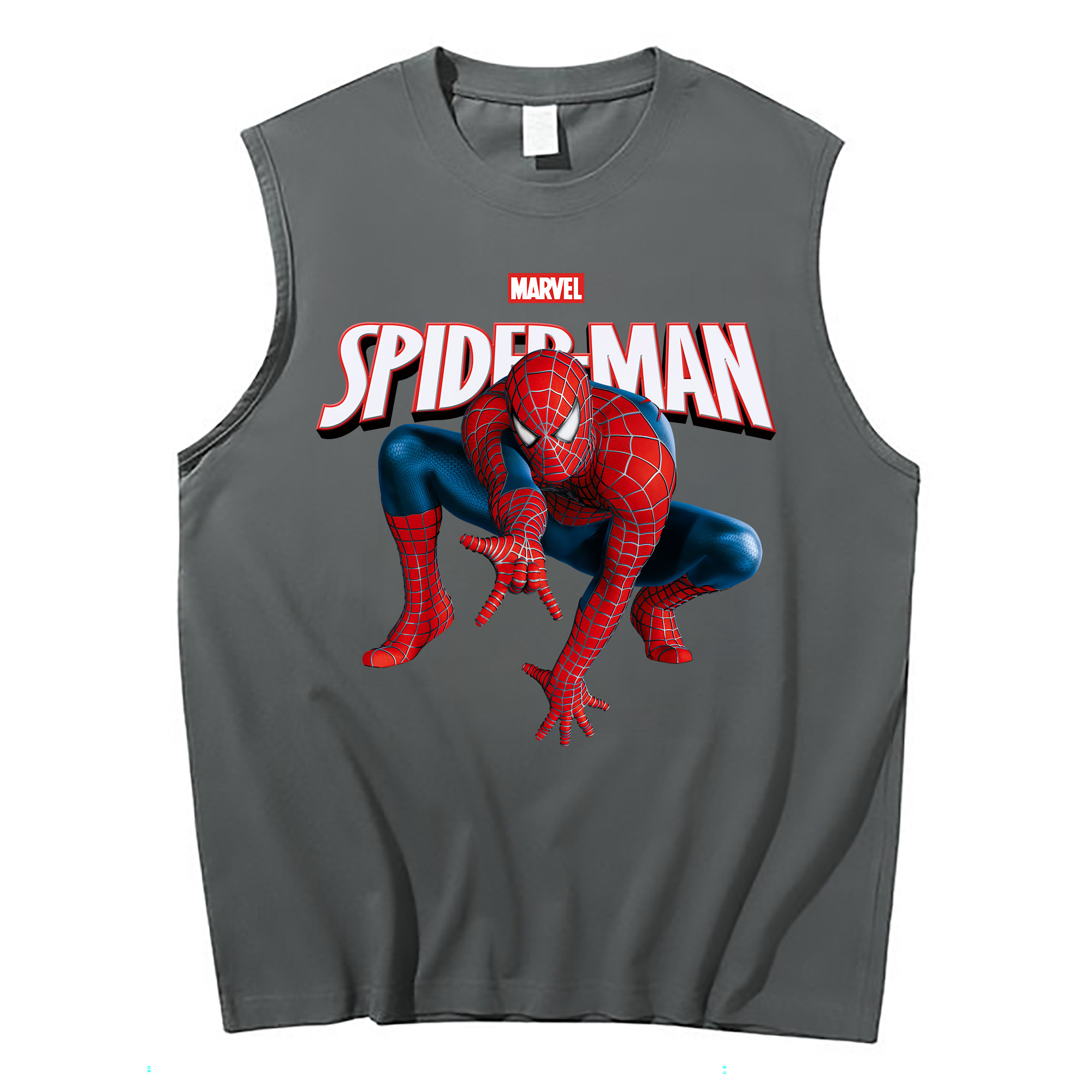 （画像用） Spider Man スパイダーマン コットン100％タンクトップ（フロントプリント）